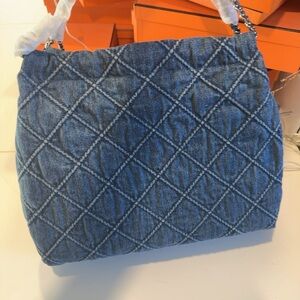 Tory Burch Blue Quilted Shoulder Bag